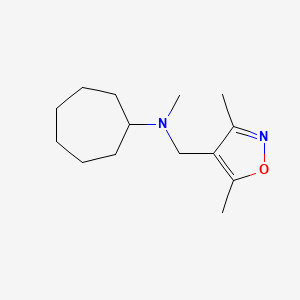 N-[(3,5-dimethyl-1,2-oxazol-4-yl)methyl]-N-methylcycloheptanamine