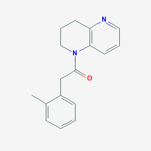 molecular formula C17H18N2O B7506333 1-(3,4-dihydro-2H-1,5-naphthyridin-1-yl)-2-(2-methylphenyl)ethanone 