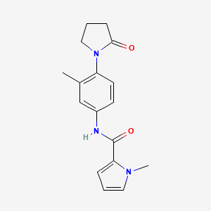 1-methyl-N-[3-methyl-4-(2-oxopyrrolidin-1-yl)phenyl]pyrrole-2-carboxamide