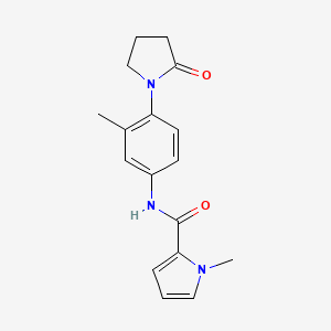 molecular formula C17H19N3O2 B7506348 1-methyl-N-[3-methyl-4-(2-oxopyrrolidin-1-yl)phenyl]pyrrole-2-carboxamide 