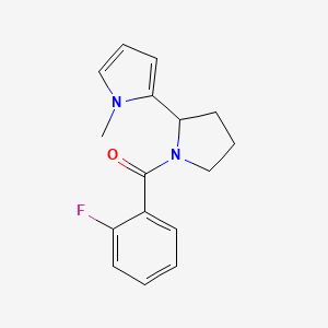 molecular formula C16H17FN2O B7506350 (2-Fluorophenyl)-[2-(1-methylpyrrol-2-yl)pyrrolidin-1-yl]methanone 