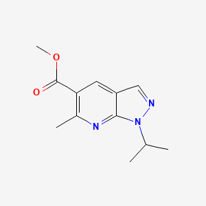 molecular formula C12H15N3O2 B7506355 Methyl 6-methyl-1-propan-2-ylpyrazolo[3,4-b]pyridine-5-carboxylate 