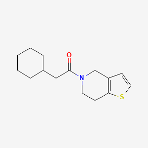 molecular formula C15H21NOS B7506361 2-cyclohexyl-1-(6,7-dihydro-4H-thieno[3,2-c]pyridin-5-yl)ethanone 