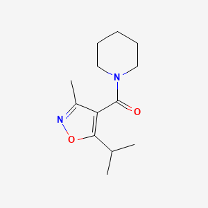 molecular formula C13H20N2O2 B7506366 (3-Methyl-5-propan-2-yl-1,2-oxazol-4-yl)-piperidin-1-ylmethanone 