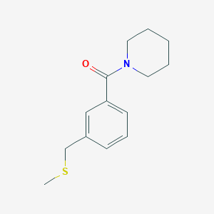 molecular formula C14H19NOS B7506385 [3-(Methylsulfanylmethyl)phenyl]-piperidin-1-ylmethanone 