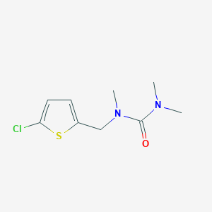 molecular formula C9H13ClN2OS B7506389 1-[(5-Chlorothiophen-2-yl)methyl]-1,3,3-trimethylurea 