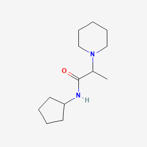 molecular formula C13H24N2O B7506395 N-cyclopentyl-2-piperidin-1-ylpropanamide 