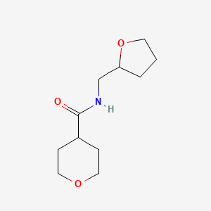 N-(oxolan-2-ylmethyl)oxane-4-carboxamide