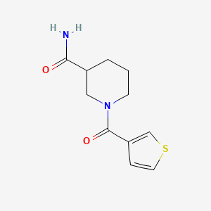 molecular formula C11H14N2O2S B7506404 1-(Thiophene-3-carbonyl)piperidine-3-carboxamide 