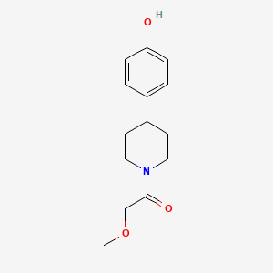 molecular formula C14H19NO3 B7506408 1-[4-(4-Hydroxyphenyl)piperidin-1-yl]-2-methoxyethanone 