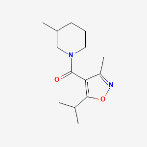 (3-Methylpiperidin-1-yl)-(3-methyl-5-propan-2-yl-1,2-oxazol-4-yl)methanone
