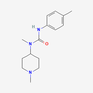 molecular formula C15H23N3O B7506442 1-Methyl-3-(4-methylphenyl)-1-(1-methylpiperidin-4-yl)urea 