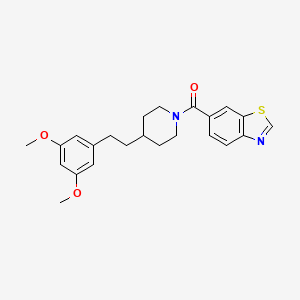 molecular formula C23H26N2O3S B7506491 1,3-Benzothiazol-6-yl-[4-[2-(3,5-dimethoxyphenyl)ethyl]piperidin-1-yl]methanone 