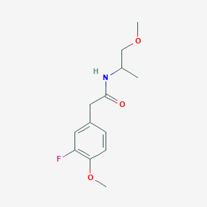 molecular formula C13H18FNO3 B7506506 2-(3-fluoro-4-methoxyphenyl)-N-(1-methoxypropan-2-yl)acetamide 