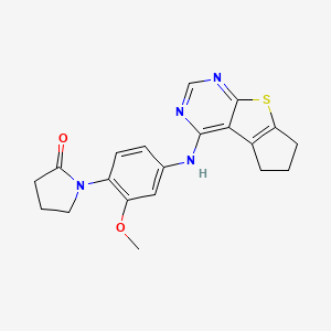 1-[2-Methoxy-4-(7-thia-9,11-diazatricyclo[6.4.0.02,6]dodeca-1(12),2(6),8,10-tetraen-12-ylamino)phenyl]pyrrolidin-2-one