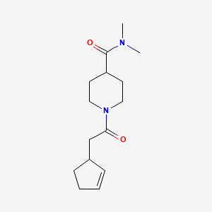 1-(2-cyclopent-2-en-1-ylacetyl)-N,N-dimethylpiperidine-4-carboxamide