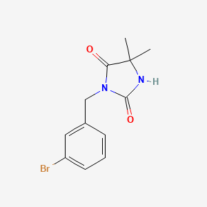 3-[(3-Bromophenyl)methyl]-5,5-dimethylimidazolidine-2,4-dione