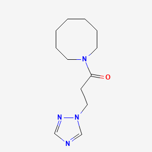 molecular formula C12H20N4O B7506607 1-(Azocan-1-yl)-3-(1,2,4-triazol-1-yl)propan-1-one 