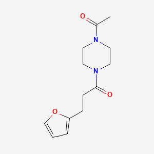 molecular formula C13H18N2O3 B7506609 1-(4-Acetylpiperazin-1-yl)-3-(furan-2-yl)propan-1-one 