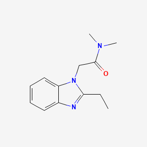molecular formula C13H17N3O B7506635 2-(2-ethylbenzimidazol-1-yl)-N,N-dimethylacetamide 