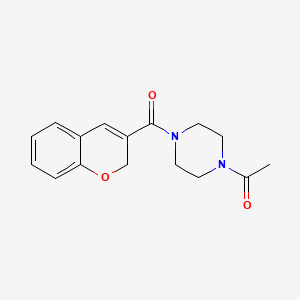 molecular formula C16H18N2O3 B7506653 1-[4-(2H-chromene-3-carbonyl)piperazin-1-yl]ethanone 