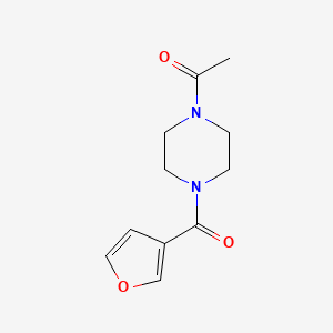 molecular formula C11H14N2O3 B7506654 1-[4-(Furan-3-carbonyl)piperazin-1-yl]ethanone 