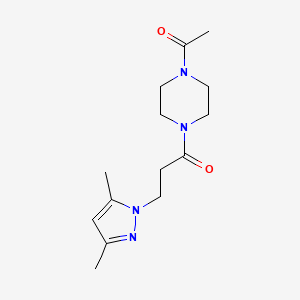 1-(4-Acetylpiperazin-1-yl)-3-(3,5-dimethylpyrazol-1-yl)propan-1-one