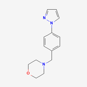 4-[(4-Pyrazol-1-ylphenyl)methyl]morpholine