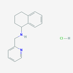 molecular formula C16H19ClN2 B7506687 N-(pyridin-2-ylmethyl)-1,2,3,4-tetrahydronaphthalen-1-amine;hydrochloride 