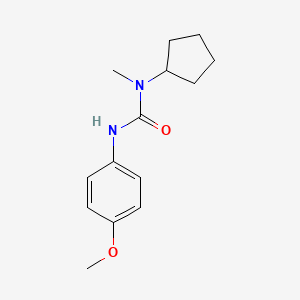 molecular formula C14H20N2O2 B7506714 1-Cyclopentyl-3-(4-methoxyphenyl)-1-methylurea 