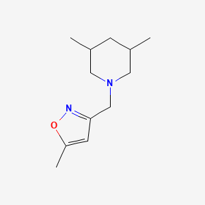 molecular formula C12H20N2O B7506730 3-[(3,5-Dimethylpiperidin-1-yl)methyl]-5-methyl-1,2-oxazole 