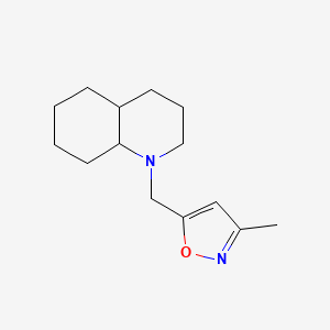 molecular formula C14H22N2O B7506794 5-(3,4,4a,5,6,7,8,8a-octahydro-2H-quinolin-1-ylmethyl)-3-methyl-1,2-oxazole 
