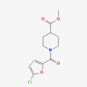 molecular formula C12H14ClNO4 B7506812 Methyl 1-(5-chlorofuran-2-carbonyl)piperidine-4-carboxylate 