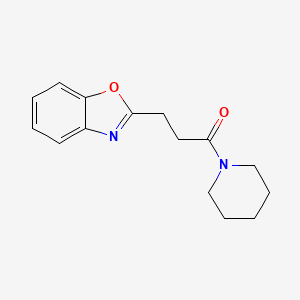 3-(1,3-Benzoxazol-2-yl)-1-piperidin-1-ylpropan-1-one