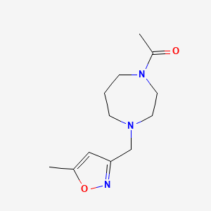 1-[4-[(5-Methyl-1,2-oxazol-3-yl)methyl]-1,4-diazepan-1-yl]ethanone