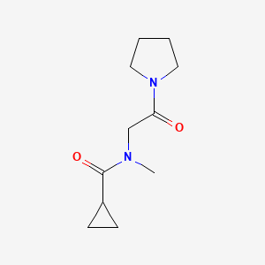 molecular formula C11H18N2O2 B7506859 N-methyl-N-(2-oxo-2-pyrrolidin-1-ylethyl)cyclopropanecarboxamide 