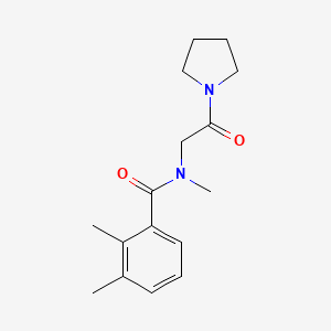 molecular formula C16H22N2O2 B7506866 N,2,3-trimethyl-N-(2-oxo-2-pyrrolidin-1-ylethyl)benzamide 