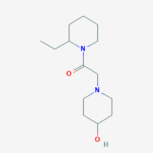 molecular formula C14H26N2O2 B7506873 1-(2-Ethylpiperidin-1-yl)-2-(4-hydroxypiperidin-1-yl)ethanone 