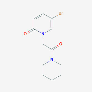 molecular formula C12H15BrN2O2 B7506886 5-Bromo-1-[2-oxo-2-(piperidin-1-yl)ethyl]-1,2-dihydropyridin-2-one 