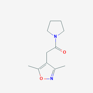 molecular formula C11H16N2O2 B7506893 2-(3,5-Dimethyl-1,2-oxazol-4-yl)-1-pyrrolidin-1-ylethanone 