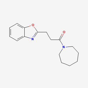 molecular formula C16H20N2O2 B7506896 1-(Azepan-1-yl)-3-(1,3-benzoxazol-2-yl)propan-1-one 