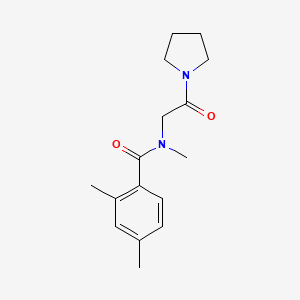 molecular formula C16H22N2O2 B7506908 N,2,4-trimethyl-N-(2-oxo-2-pyrrolidin-1-ylethyl)benzamide 