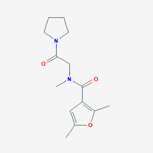 N,2,5-trimethyl-N-(2-oxo-2-pyrrolidin-1-ylethyl)furan-3-carboxamide