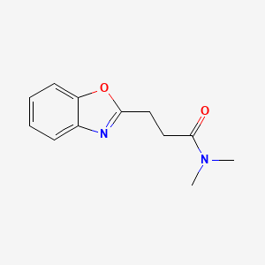 molecular formula C12H14N2O2 B7506928 3-(1,3-benzoxazol-2-yl)-N,N-dimethylpropanamide 