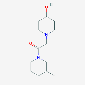 molecular formula C13H24N2O2 B7506930 2-(4-Hydroxypiperidin-1-yl)-1-(3-methylpiperidin-1-yl)ethanone 