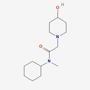 molecular formula C14H26N2O2 B7506952 N-cyclohexyl-2-(4-hydroxypiperidin-1-yl)-N-methylacetamide 