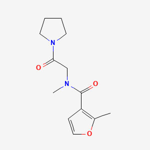 molecular formula C13H18N2O3 B7506956 N,2-dimethyl-N-(2-oxo-2-pyrrolidin-1-ylethyl)furan-3-carboxamide 