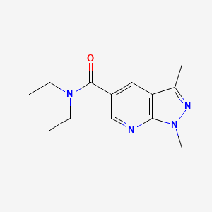 molecular formula C13H18N4O B7506961 N,N-diethyl-1,3-dimethylpyrazolo[3,4-b]pyridine-5-carboxamide 