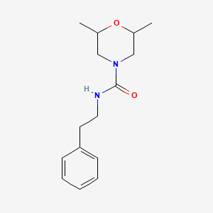 2,6-dimethyl-N-(2-phenylethyl)morpholine-4-carboxamide