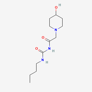 molecular formula C12H23N3O3 B7506987 N-(butylcarbamoyl)-2-(4-hydroxypiperidin-1-yl)acetamide 